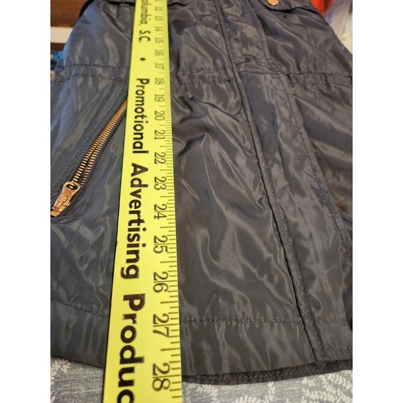 Cavalini Windbreaker Navy Women's Petite XL Hooded Cinched‎ Waist Jacket Light - Picture 8 of 8